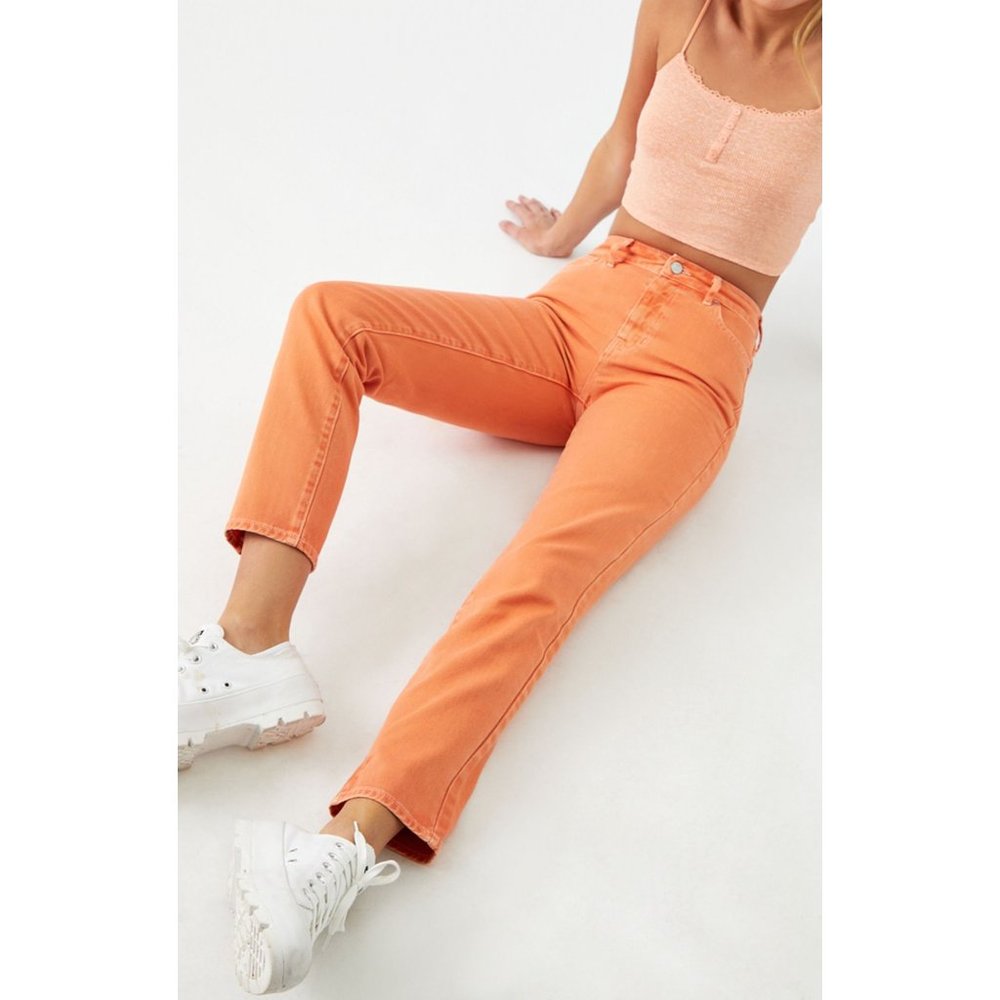 PacSun Orange Mango Mom Jeans Pants 24
